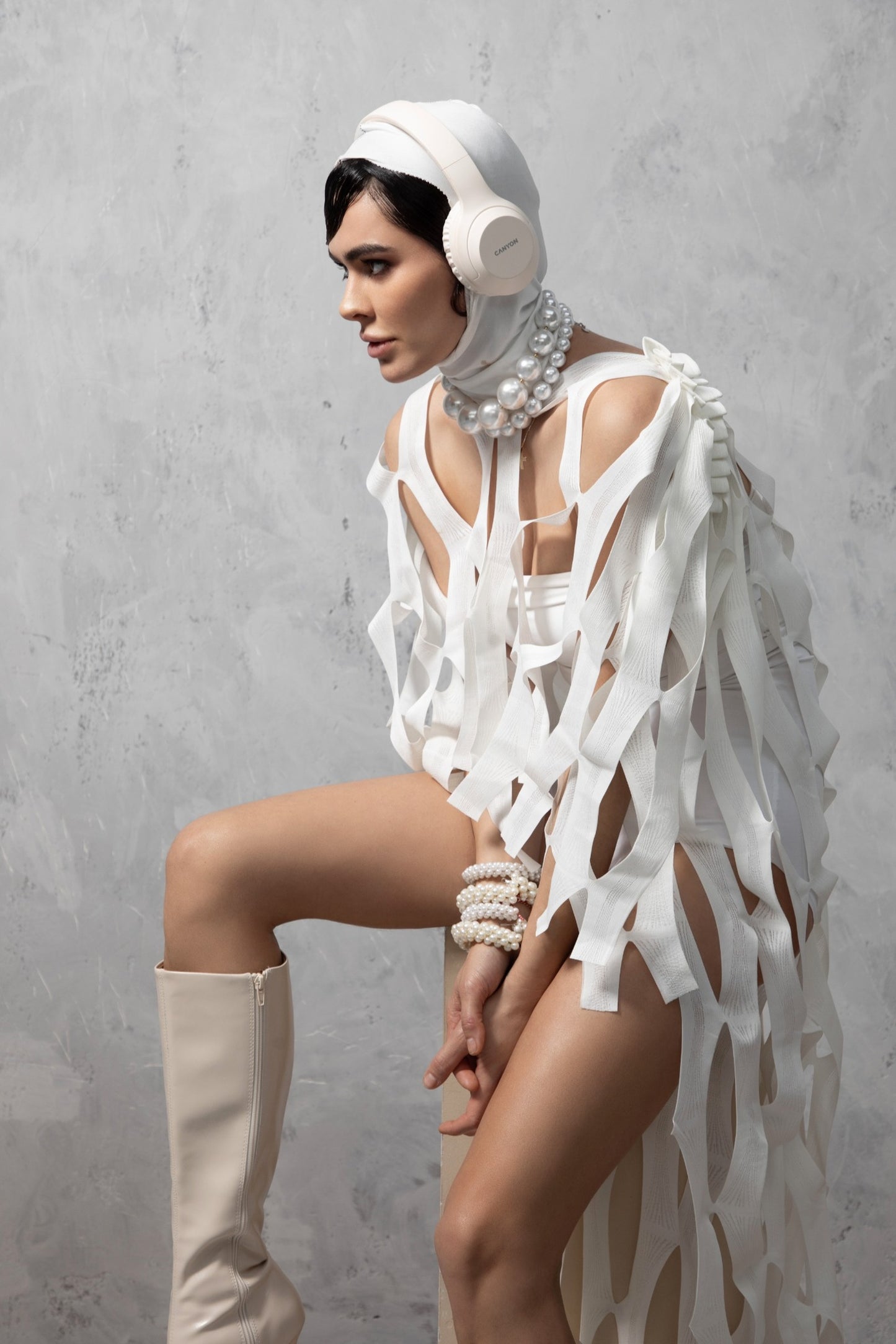 Fallen Angel Textile Sculpture White
